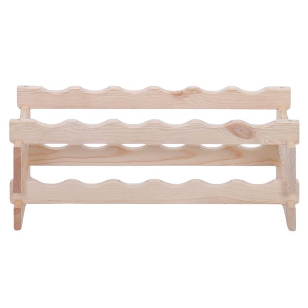 Weinregal VINOTECA FLEX PRO HxBxT 23x65x28cm 12 Flaschen auf 2 Ebenen Massives Kiefernholz Natur unbehandelt