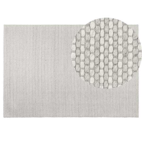 Teppich KILIS Grau 140 x 200 cm Wolle