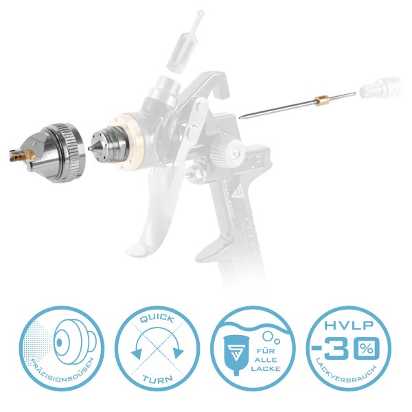 STAHLWERK Düsensatz 1,4 mm Düse für Lackierpistole