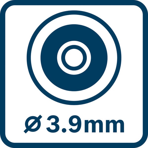 Symbol für Bohrdurchmesser 3,9 Millimeter