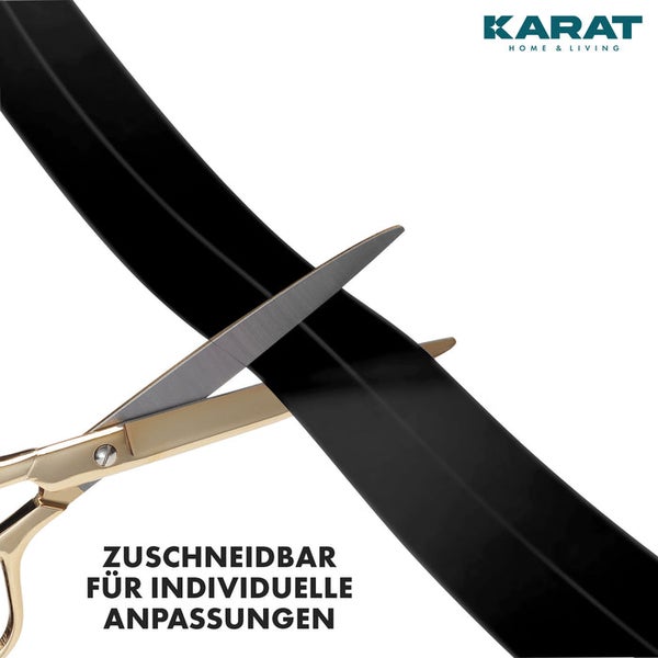 FLOORDIREKT Weichsockelleiste Riga - Selbstklebend & Flexibel - Knickleiste - Schwarz - 25 m
