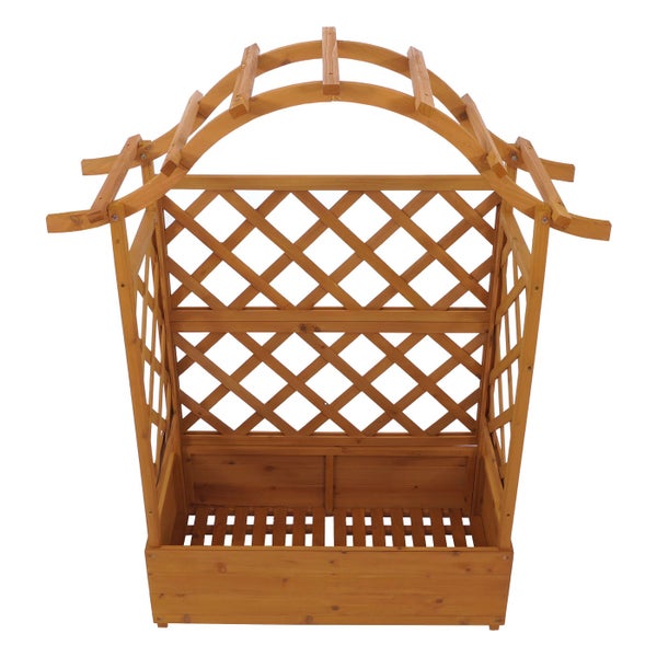 PROREGAL Hochbeet | HxBxT 138x110x44cm | Pflanz-/Blumenkasten | Natur | Pflanzkübel Rankgitter Rankhilfe Spalier Holz FSC®
