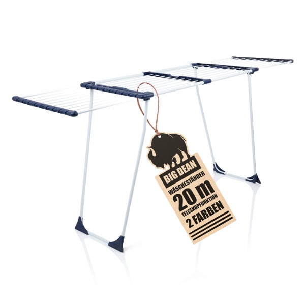 Wäscheständer mit 20 Metern Trockenlänge und Teleskopfunktion