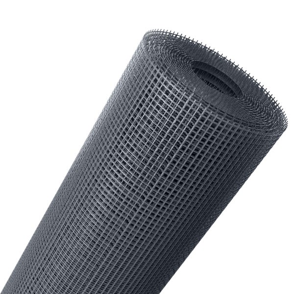 Rolle aus punktgeschweißtem Gitterdraht, verzinkt, mit quadratischen Maschen.