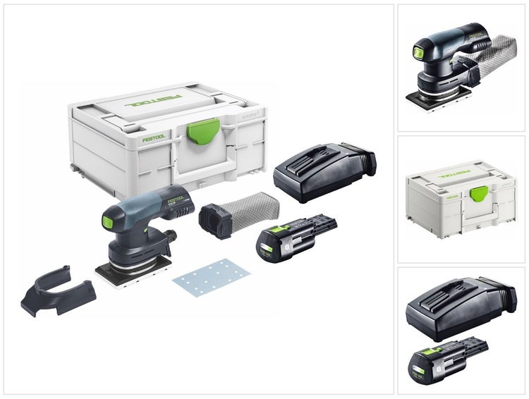 Festool RTSC 400-Basic Akku Rutscher 18 V 80 x 130 mm Brushless + 1x Akku 3,0 Ah + Ladegerät + Systainer