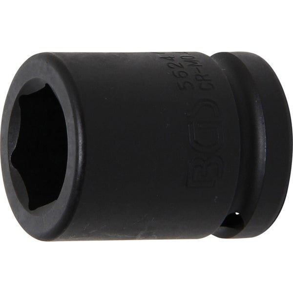 BGS Kraft-Steckschlüssel-Einsatz Sechskant Antrieb Innenvierkant 20 mm (3/4) SW 24 mm - 5624