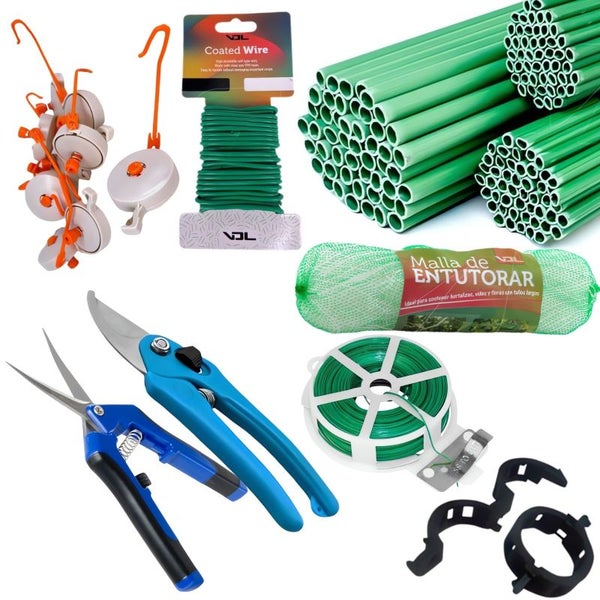 Low-Stress-Training Set Big – Komplettes Pflanzenschutz- und Anbaumaterial für stressfreies Wachstum im Garten & Growbox, inklusive Pflanzennetz, Draht, Rankhilfen & Zubehör