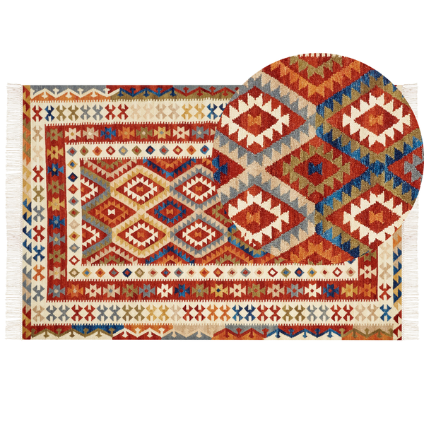 Teppich OSHAKAN Bunt 200 x 300 cm Wolle Kelim