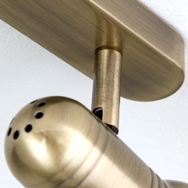 Strahler Retro Wilhelm 3-flammig E27 Antik – Retro Deckenstrahler LED geeignet Wohnzimmer
