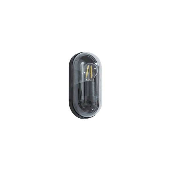 Lucande Wandleuchte außen Serine in Schwarz aus Aluminium (1 flammig, E27) - Außenwandleuchten Wandlampe Led Außenlampe Outdoor für Außenwand/Hauswand Haus Terrasse & Balkon