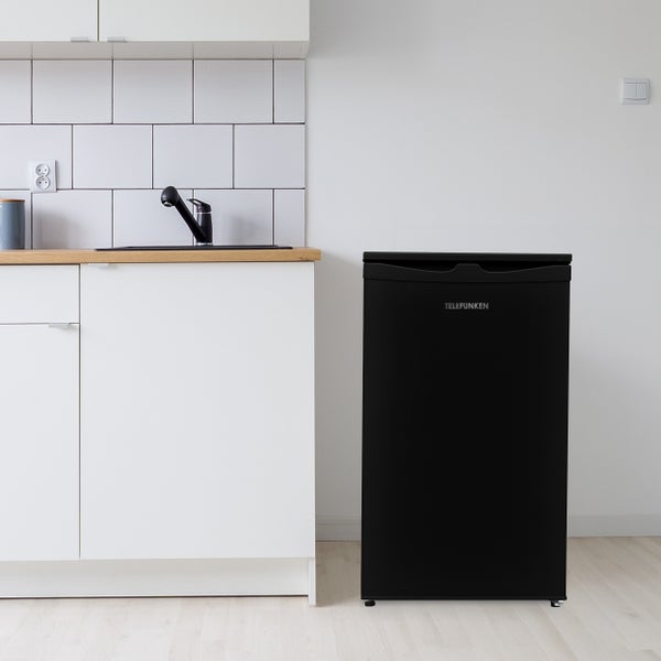 Telefunken Kühlschrank mit 2-Sterne Gefrierfach Freistehend 81 Liter Kühlschrank klein CF-32-152-B schwarz