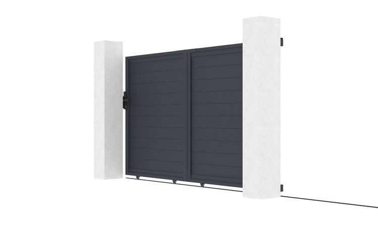 Schiebetor aus aluminium 3m EIGER H.180cm grau