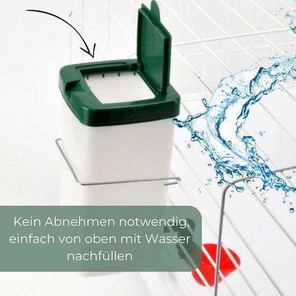 Beckentränke Küken Nager Hasen Hühner Geflügel Wasser Becken Tränke Trinkflasche 1000 ml