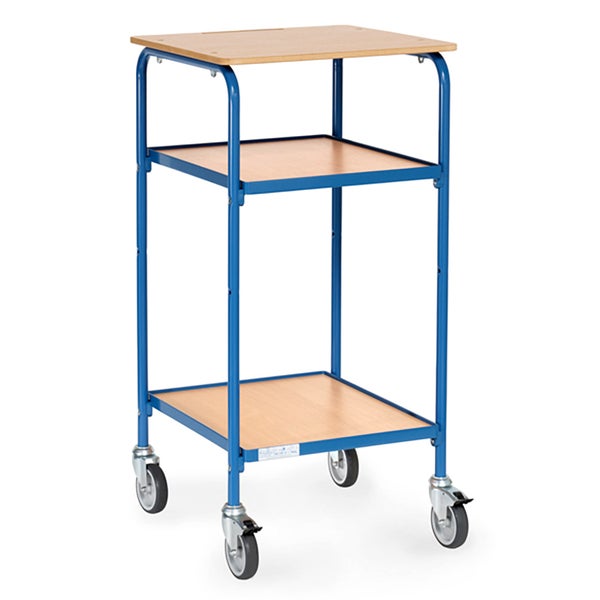 Rollwagen mit drei Ablageflächen und Rollen