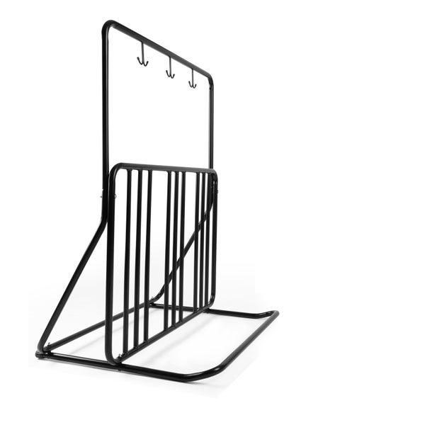 FLOORDIREKT Fahrradständer Tony - Metallgittergestell - mit Doppelhaken - Schwarz