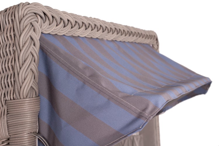 Strandkorb Rantum Mahagoni washed grey PE koboo grey Dessin 582