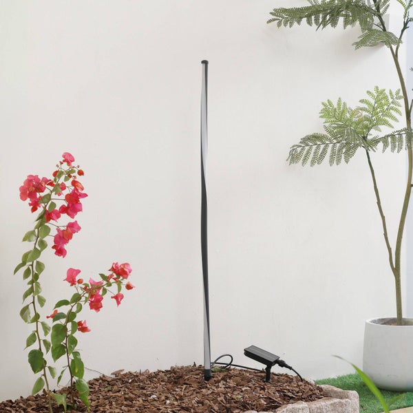 Lindby LED Sabiel (Modern) in Schwarz aus Aluminium (1 flammig, )