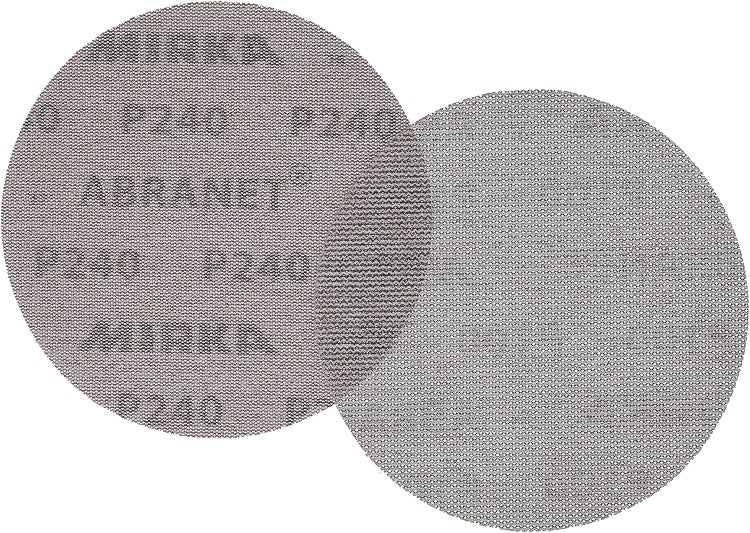 Mirka Abranet Netz-Schleifscheiben Ø 150 mm Klett / Korn P400 / 50 Stk / zum Schleifen von Holz, Spachtel, Lack, Kunststoff / 5424105041