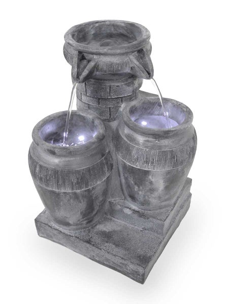 Zimmerbrunnen Tischbrunnen Dekobrunnen FoBrocca Led H: 29,5 cm 10910