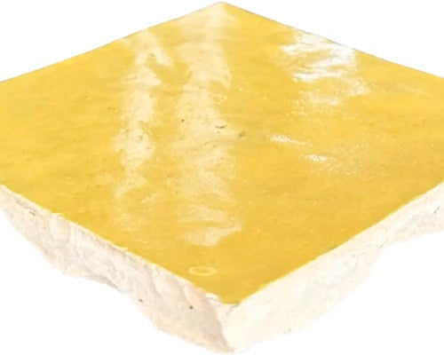 Handgefertigte Wandfliese Zellige Alhambra 32 Tournesol 10x10cm glänzend