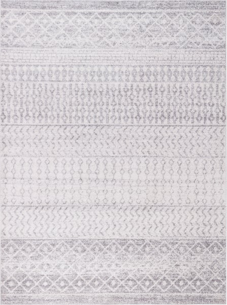Skandinavischer Boho Teppich Grau/Weiß 200x275 cm MILA