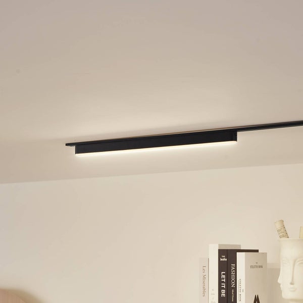 Lindby LED Lumaro (Modern) in Schwarz (1 flammig, ) Wohnzimmerleuchte