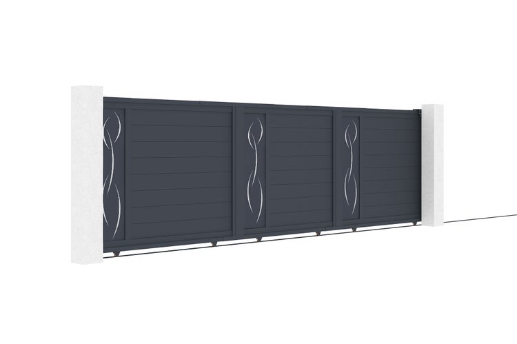Schiebetor 5m LIFE H.140cm Aluminium + RANGER C300 Motorisierung