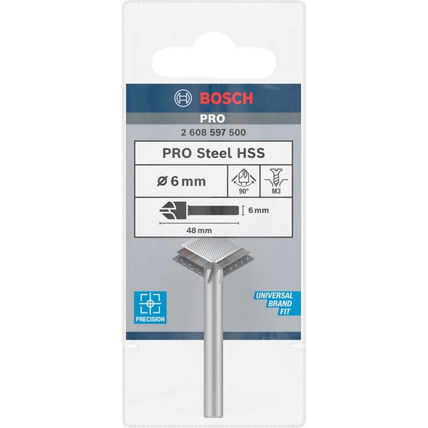 Bosch PRO Steel HSS Kegelsenker 6 x 48 mm M3 - 2608597500