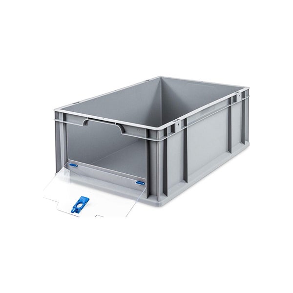 PROREGAL SparSet 10x Eurobox NextGen Insight Cover HxBxT 22 x 40 x 60 44 Liter Hoch/Blau Eurobehälter Transportbox