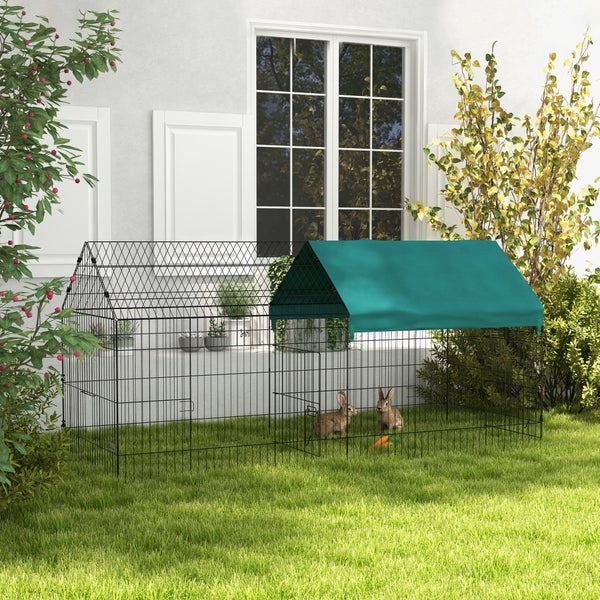 PawHut Freilaufgehege, 220L x 85B x 103H cm, Stahl, Oxfordgewebe, Grün