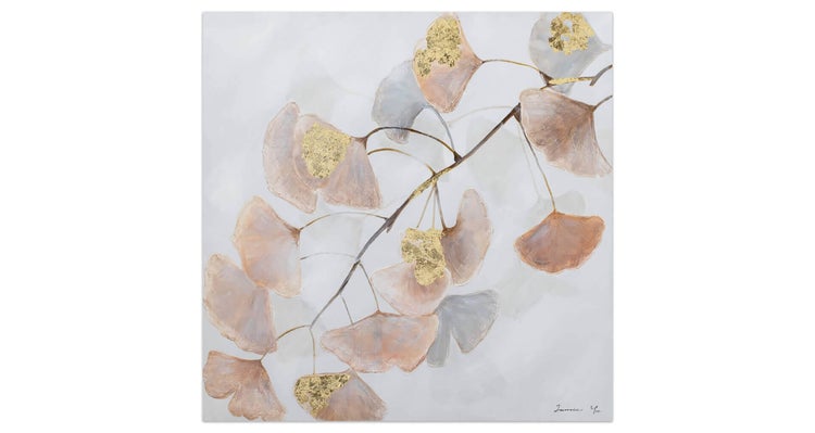 Handgemaltes Gemälde Acrylfarbe 80x80cm Beige