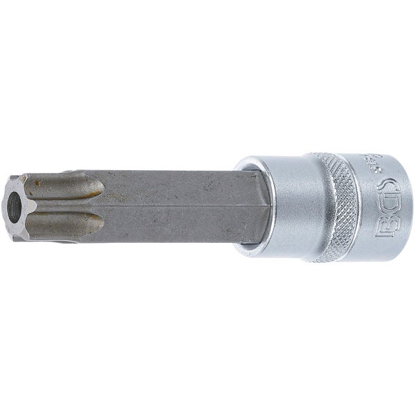 BGS Bit-Einsatz Länge 100 mm Antrieb Innenvierkant 12,5 mm (1/2) T-Profil (für Torx) mit Bohrung T80 - 5184-TB80