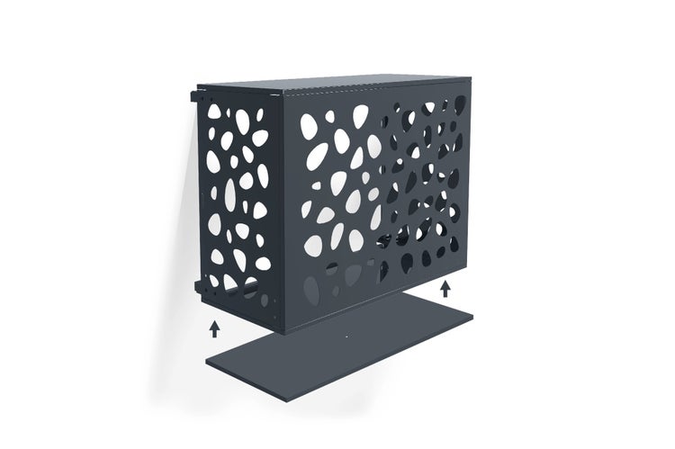 Dekorative Verkleidung mit Muster zur Wandmontage und Bodenplatte