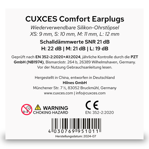 Informationen zu CUXCES Comfort Ohrstöpseln