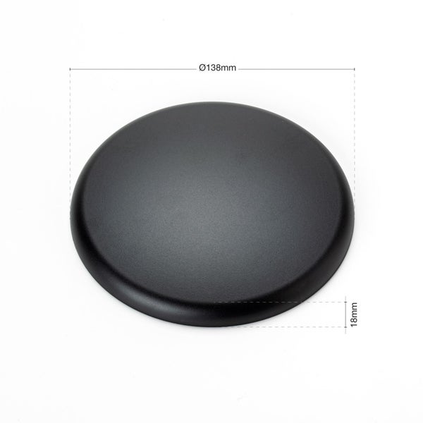 Abdeckung Verteilerbaldachin Extraflach Ø 135mm Schwarz 3 Stück
