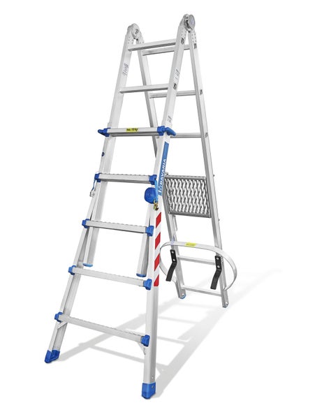 Mehrzweckleiter aus Aluminium mit Plattform