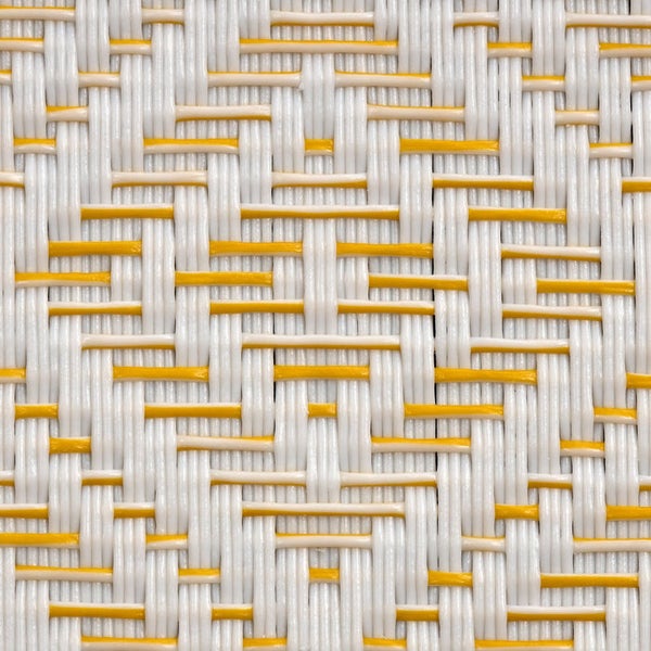 Nahaufnahme von geflochtenem Kunststoffgewebe