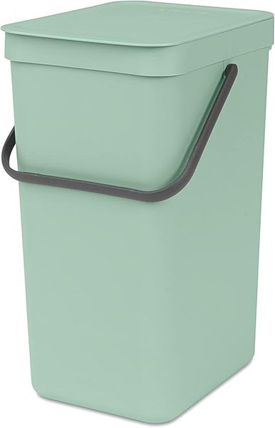 Brabantia Abfallsammler Mit Stay Open Deckel 16 Liter HxBxT 40 x 27,9 x 22 cm Kunststoff Jade