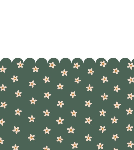 Blumenmuster mit gewelltem Rand