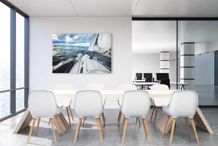 Canvas-Akustikbild mit sehr guten Schallabsorptions-Eigenschaften für eine gute Raumakustik 90x60cm AB00002