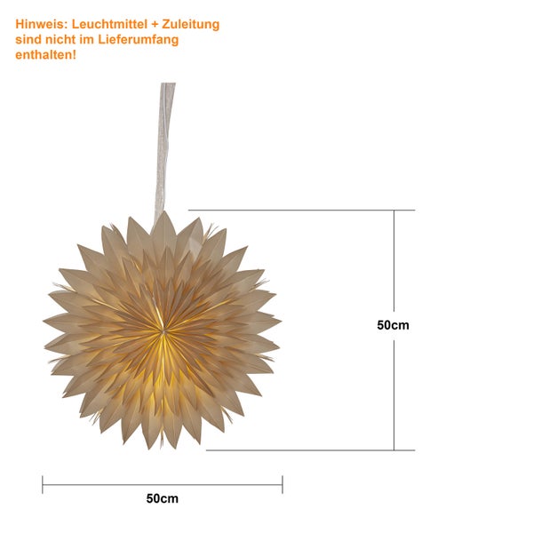 50 Zentimeter Papierstern zum Aufhängen