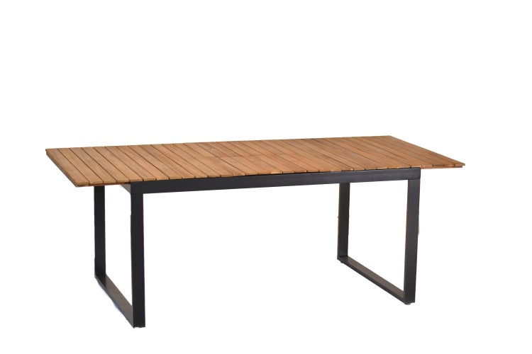 Siena Gartenmöbelset 5tlg., Stapelsessel, Ausziehtisch 150 (200) x 90 cm, graphit/grau