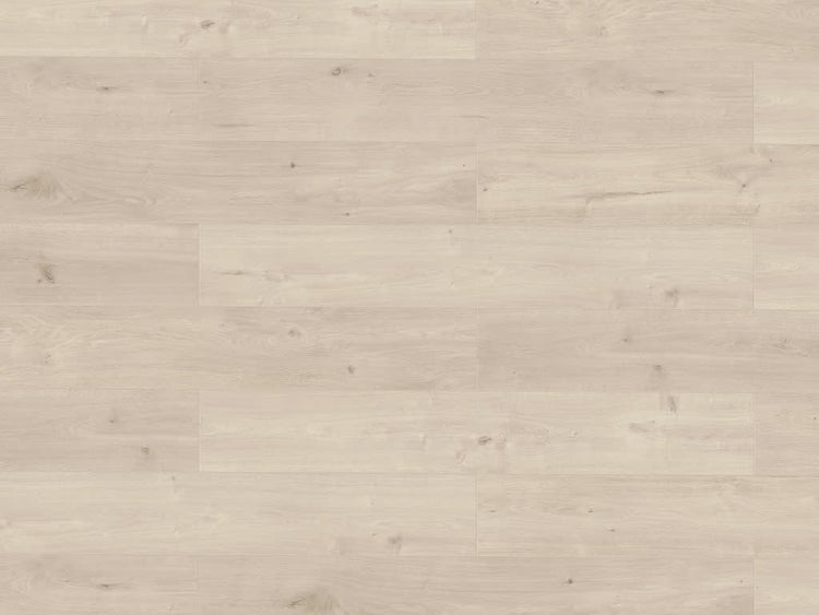 Laminatboden in Eichenoptik mit heller Holzmaserung als verlegtes Muster