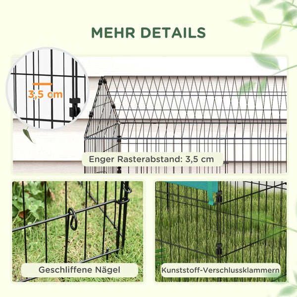 PawHut Freilaufgehege, 220L x 85B x 103H cm, Stahl, Oxfordgewebe, Grün