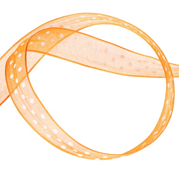 Dekoratives Schleifenband mit Punktmuster für Bastelarbeiten