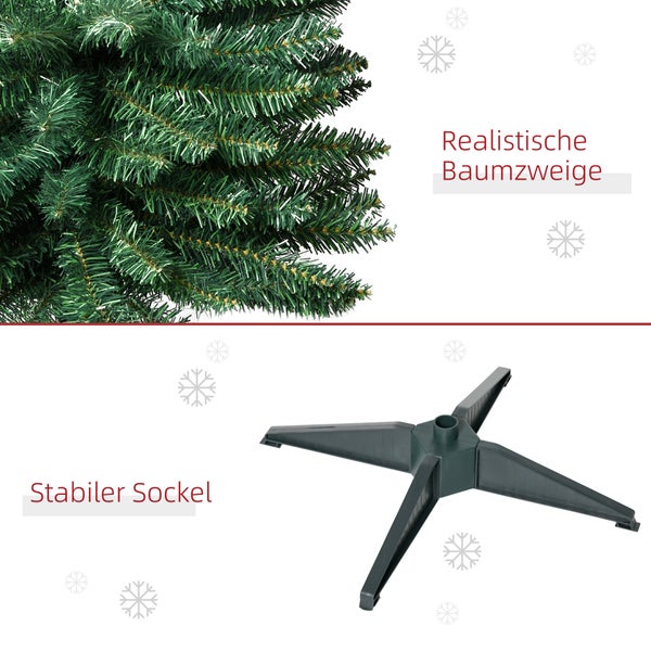 HOMCOM Weihnachtsbaum, Ø55 x 180 cm, PVC, Grün