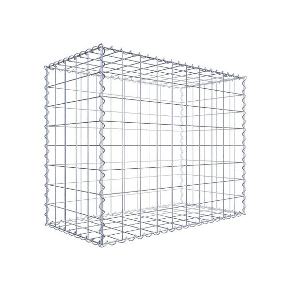 Gabione 100 cm x 80 cm x 50 cm (L x H x T), Maschenweite 10 cm x 10 cm, Spirale