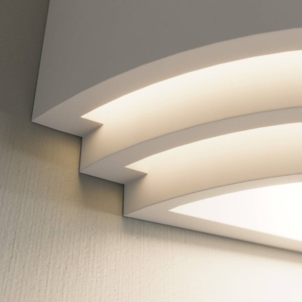 Lindby Wandleuchte, Wandlampe Innen Lucien (Modern) in Weiß aus Gips/Ton (1 flammig E14) - Wandstrahler Wandbeleuchtung Schlafzimmer / Wohnzimmer Schlafzimmerleuchte