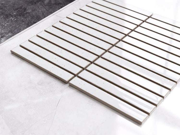Keramikmosaik auf Netz für Bad oder Küche 29.5cm x 30cm - Elegant Piano