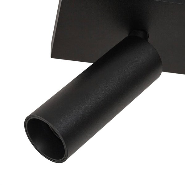 Detailaufnahme einer schwarzen Deckenleuchte